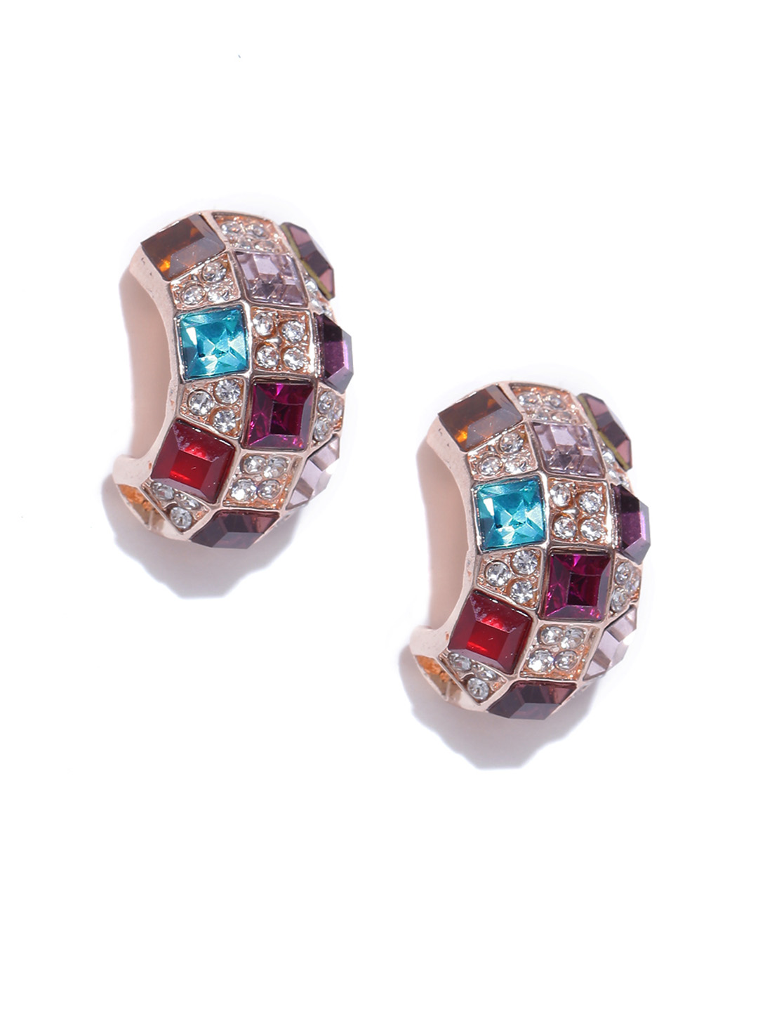 YouBella Multicoloured Gold-Plated Contemporary Studs